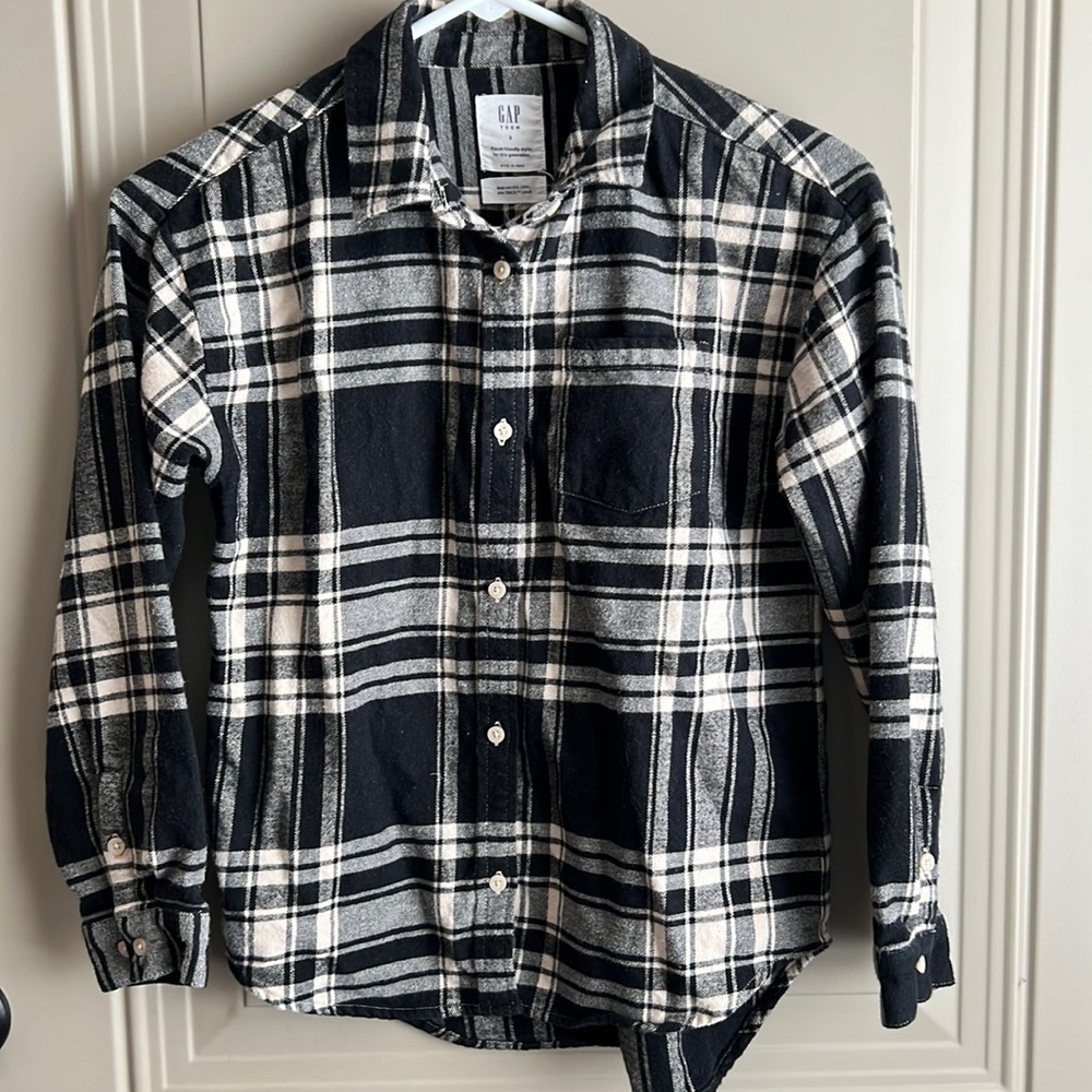 Gap Teen Button Down Casual Gender Neutral Size 8